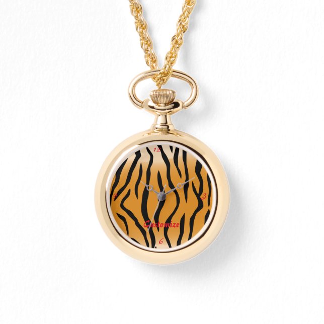 Tijger Stripes Pattern Thunder_Cove Horloge (Voorkant)