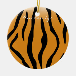 Tijger Stripes Pattern Thunder_Cove Keramisch Ornament