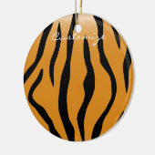 Tijger Stripes Pattern Thunder_Cove Keramisch Ornament (Links)