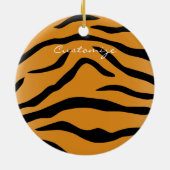 Tijger Stripes Pattern Thunder_Cove Keramisch Ornament (Achterkant)