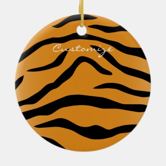 Tijger Stripes Pattern Thunder_Cove Keramisch Ornament (Achterkant)
