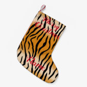 Tijger Stripes Pattern Thunder_Cove Kleine Kerstsok (Voorkant (Hangend))
