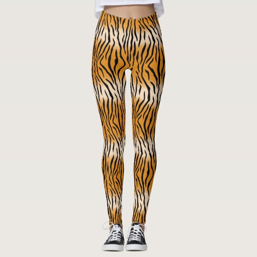 Tijger Stripes Pattern Thunder_Cove Leggings (Voorkant)