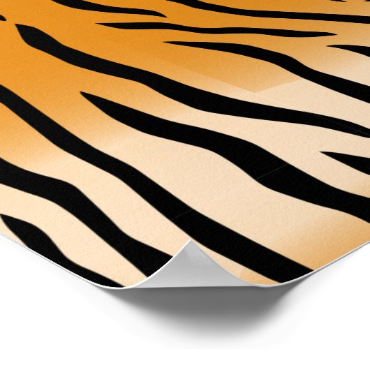 Tijger Stripes Pattern Thunder_Cove Poster (Hoek)