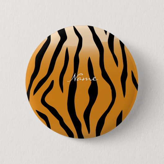Tijger Stripes Pattern Thunder_Cove Ronde Button 5,7 Cm (Voorkant)