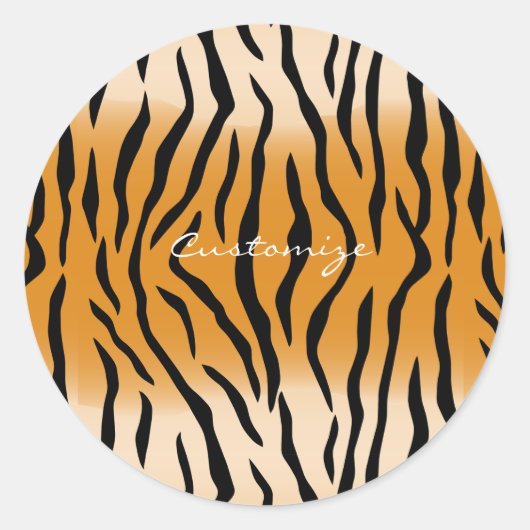 Tijger Stripes Pattern Thunder_Cove Ronde Sticker (Voorkant)