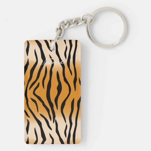 Tijger Stripes Pattern Thunder_Cove Sleutelhanger (achterkant)
