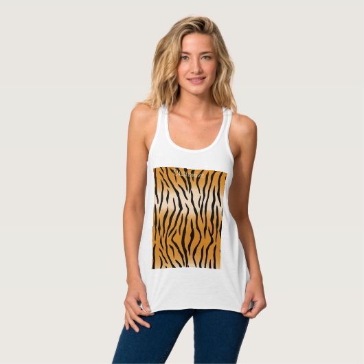 Tijger Stripes Pattern Thunder_Cove Tanktop (Volledige Voorkant)