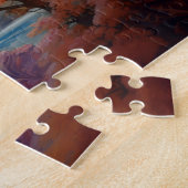 Tijger Surrealistisch Landschap Fantasie Kunst Legpuzzel (Zijkant)