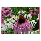 Tijger Swallowtail Butterfly Coneflower Gift Bag Groot Cadeauzakje (Achterkant)