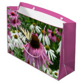 Tijger Swallowtail Butterfly Coneflower Gift Bag Groot Cadeauzakje (Achterkant Gekanteld)