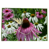 Tijger Swallowtail Butterfly Coneflower Gift Bag Groot Cadeauzakje (Achterkant)