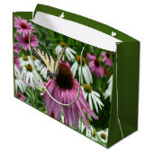 Tijger Swallowtail Butterfly Coneflower Gift Bag Groot Cadeauzakje (Achterkant Gekanteld)