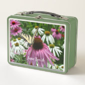 Tijger Swallowtail Butterfly Coneflower Lunch Box (Voorkant)