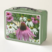 Tijger Swallowtail Butterfly Coneflower Lunch Box (Achterkant)