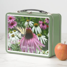 Tijger Swallowtail Butterfly Coneflower Lunch Box