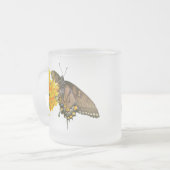 Tijger Swallowtail Butterfly - Donkere fase Matglas Koffiemok (Voorkant links)