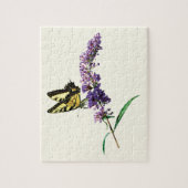 Tijger Swallowtail op de Paarse Struik van Butterf Legpuzzel (Verticaal)