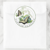 Tijger Swallowtail Papilio Glaucus op Vlierbes Ronde Sticker (Tas)