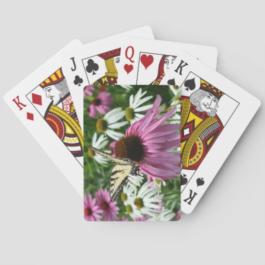 Tijger Swallowtail Vlinder Bloem Speelkaarten (Achterkant)