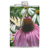 Tijger Swallowtail Vlinder Coneflower Drink Flask Heupfles (Voorkant)