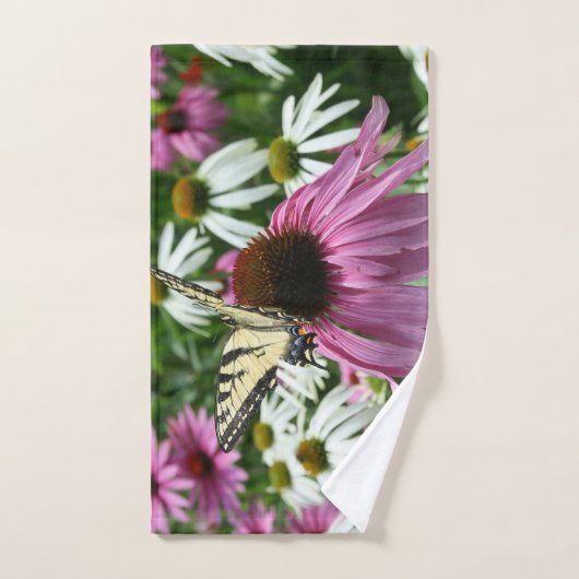 Tijger Swallowtail Vlinder Op Bloem Handdoek (Handdoek)