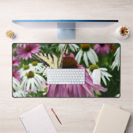 Tijger Swallowtail Vlinder op Coneflower Desk Mat