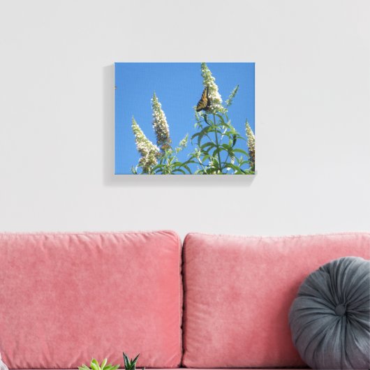 Tijger Swallowtails op Vlinder Struik Canvas Afdruk (Insitu (Woonkamer))