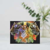 Tijger Symmetrie dierentuin Briefkaart (Staand voorkant)
