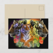 Tijger Symmetrie dierentuin Briefkaart (Voorkant / Achterkant)