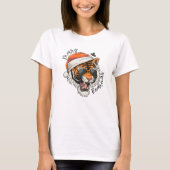 Tijger T-shirt | Merry Roarmas | Kerst T-shirt (Voorkant)
