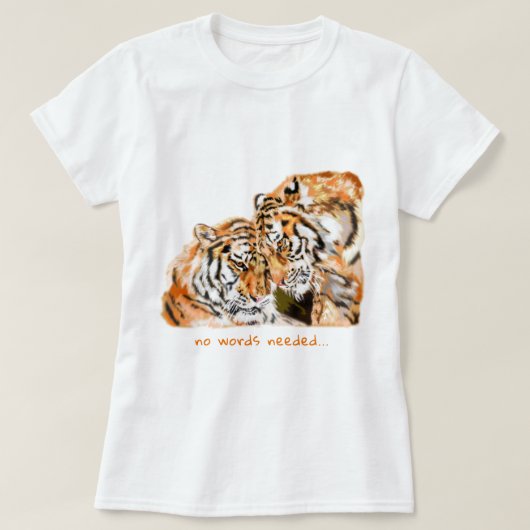 Tijger T-shirt voor stel met aangepaste tekst (Design voorkant)