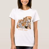Tijger T-shirt voor stel met aangepaste tekst (Voorkant)