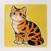 Tijger Tabby Kat Puzzel (Verticaal)