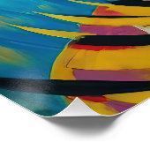 TIJGER TANGO Whimsical Untamed Oerwoud Kat Schilde Perfect Poster (Hoek)