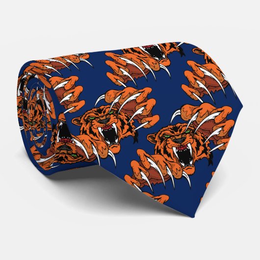 Tijger Team Mascotte Football Basketbal Necktie Stropdas (Opgerold)