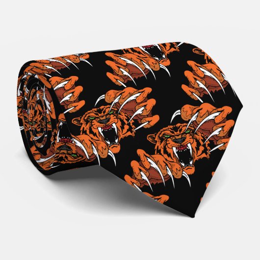 Tijger Team Mascotte Football Basketbal Necktie Stropdas (Opgerold)
