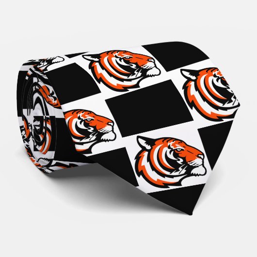 Tijger Team Mascotte Football Basketbal Necktie Stropdas (Opgerold)