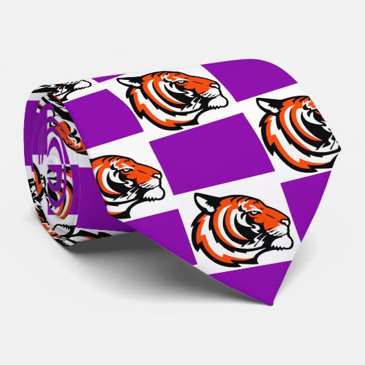 Tijger Team Mascotte Football Basketbal Necktie Stropdas (Opgerold)