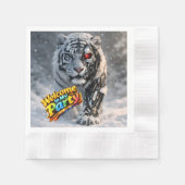Tijger tech thema verjaardagsfeest servetten (Voorkant)