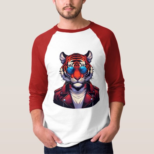 Tijger Tee Stijl Pop T-shirt (Voorkant)