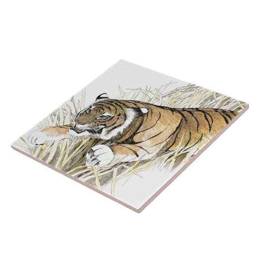 tijger tegeltje (Zijkant)