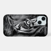 Tijger telefoonhoesje – Aanpasbaar iPhone 15 Case (Achterkant horizontaal)