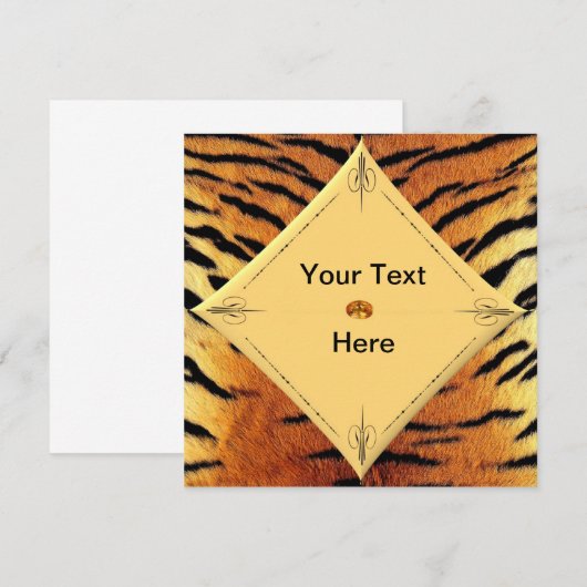 Tijger Template Uitnodiging (Voorkant / Achterkant)