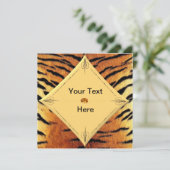 Tijger Template Uitnodiging (Staand voorkant)