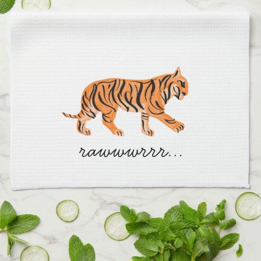 tijger theedoek (Gevouwen)