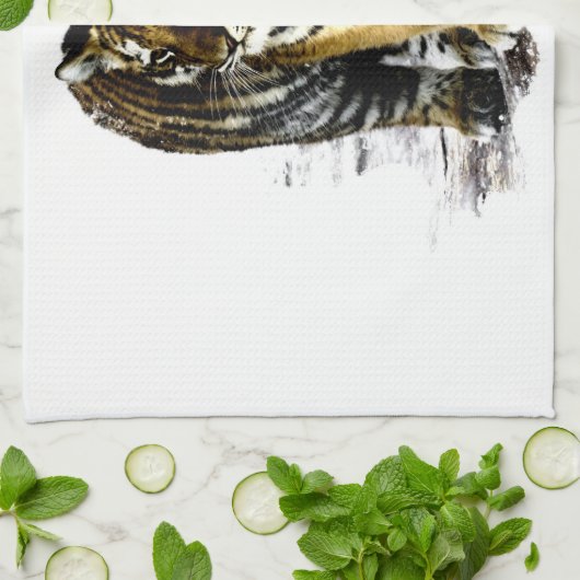 tijger theedoek (Gevouwen)