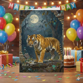 Tijger Thema | Gelukkige Verjaardag Neef Kaart