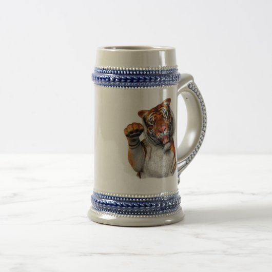 Tijger, tijger Beer Stein Bierpul (Voorkant rechts)