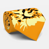 Tijger tijger (oranje!) stropdas (Opgerold)